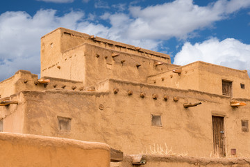 Exterior of old adobe building