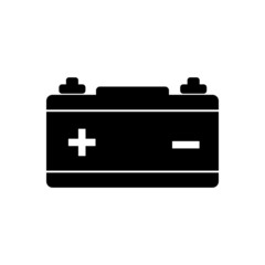 Battery Icon Symbol. Car Accumulator Element In Trendy Style.