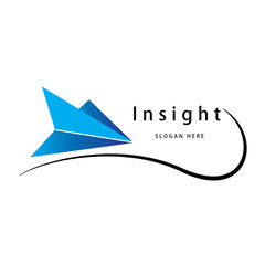 Modern simple logo design of Insight for your innovation, technology, web or education  business 
