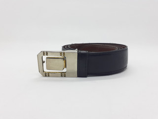 Colorful Luxury Elegant Dark Black Brown Golden Male Female Belt for Fashion Accessories in White Isolated Background