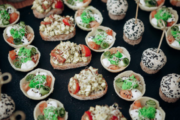 Tasty bruschetta snack starter set assorted