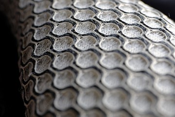 Mesh Textil Struktur Technologie Gewebe Sechseck Makro schwarz-weiß weiß