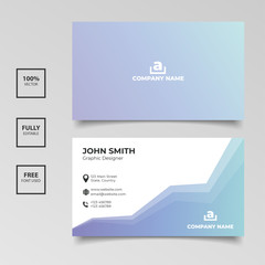 Modern clean business card template design