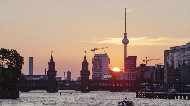 Berlin Cityscape at Sunset