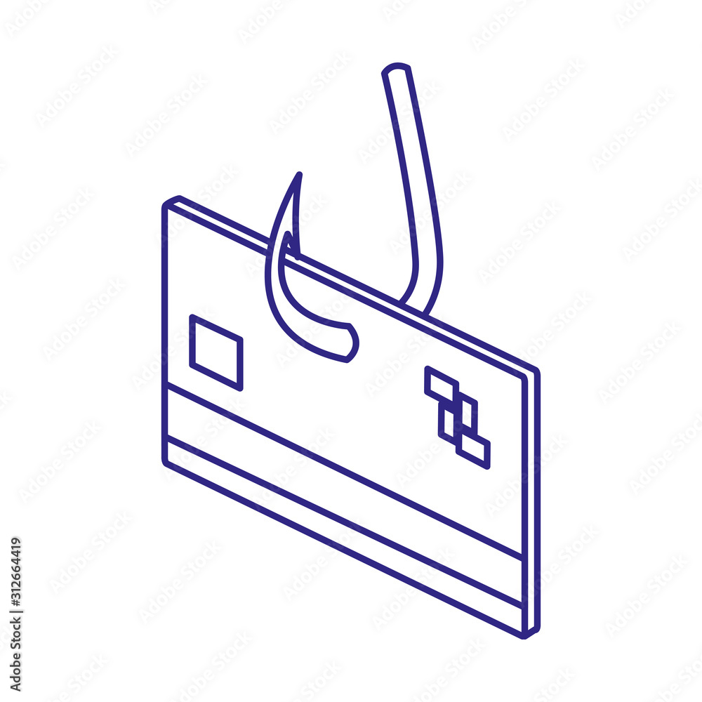Poster card and hook of security system vector design