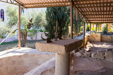 Archaeological excavations in the territory of the Greek Monastery - Shepherds Field in Bayt Sahour, a suburb of Bethlehem. in Palestine