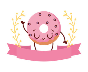 kawaii donut cartoon vector design
