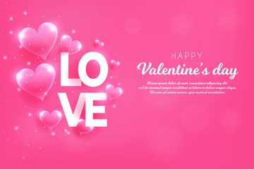 Valentine's Day Background concept design suitable for advertisement, banner, and giftcard