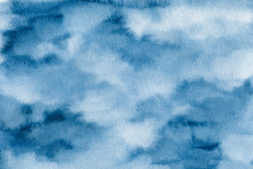 Abstract blue watercolor background, watercolor texture