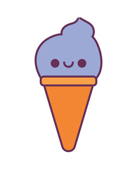kawaii ice cream cartoon vector design