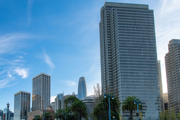 Fototapeta na wymiar San Francisco, downtown, modern skyline in the center
