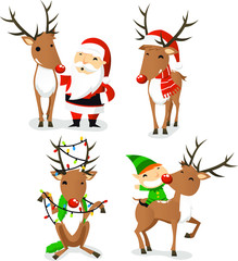 christmas reindeer set 2
