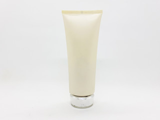 Blank Colorful Photo Realistic Plastic Beauty Cosmetic Health Skin Care Packaging Container for Package Design Mock Up in White Isolated Background