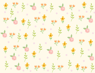 Seamless pattern with flowers and roses.Wallpapers for making cards Invitation cards for various occasions such as Valentine's Day or Wedding Day.