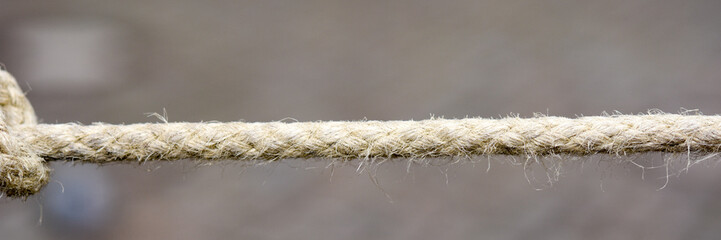 Jute rope with knot