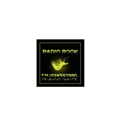  grunge illustration consisting of the image of a radio station as a symbol or logo