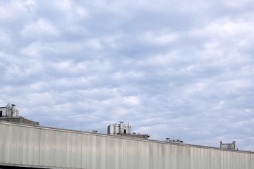 Background of white clouds on a blue sky