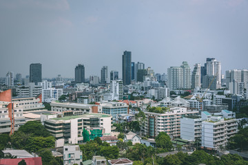 Naklejka na ściany i meble Cityscape view in Bangkok, Thailand