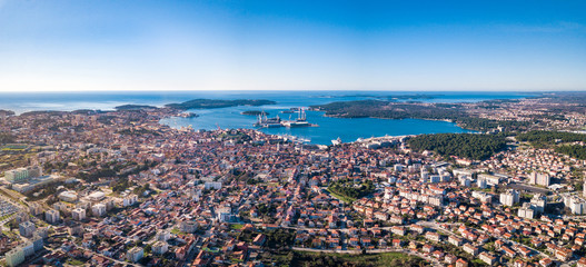 Aerial view of Pula, Croatia