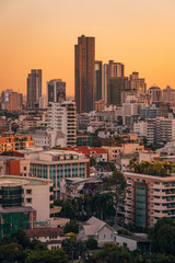 Sunrise cityscape view in Bangkok, Thailand