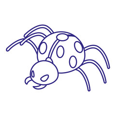 Isolated pointed bug vector design