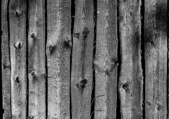 Old rustic plank fence background