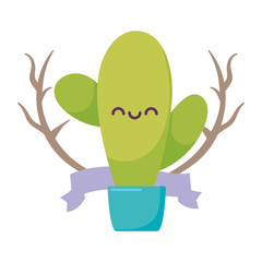 kawaii cactus cartoon vector design