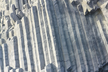 Basalt column formation in Iceland. Background 