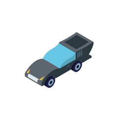 Isolated isometric grey car vehicle vector design