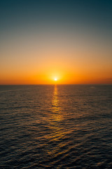 Sunset view from Point Dume State Beach, in Malibu, California