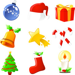 christmas icons set