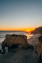 Sunset at El Matador State Beach in Malibu, California