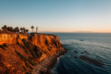 View of Point Vicente Lighthouse, in Rancho Palos Verdes, California