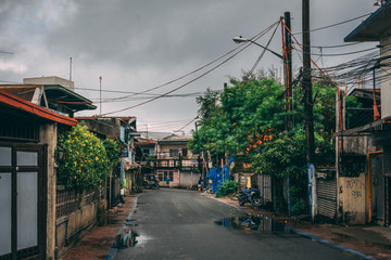 Fototapeta na wymiar Street scene in Antipolo, The Philippines