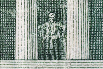 five dollar bill macro Lincoln