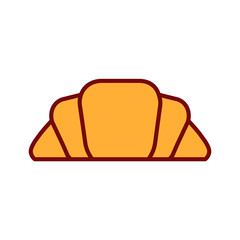 Tasty croissant vector icon illustration isolated on the white background