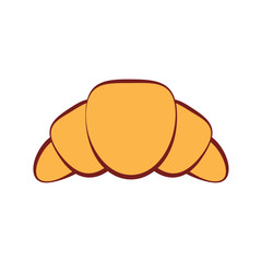 Tasty croissant vector icon illustration isolated on the white background