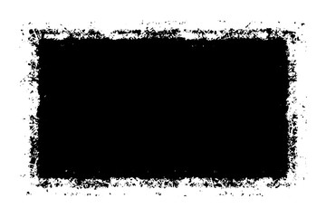 Grunge black spot on a white background. Abstract ink blot