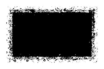 Grunge black spot on a white background. Abstract ink blot