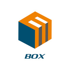 Vector illustration of a logo box