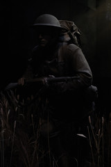 Fototapeta premium soldier with gun