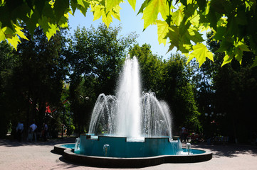 Beautiful fountain in Yerevan, Armenia  