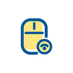 Obraz premium mouse icon filled line style, signal icon, wireless icon, computer input device, logo and presentation template