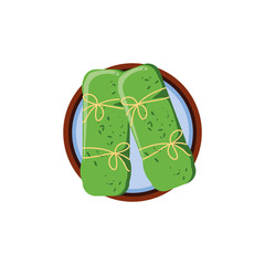 tamal, typical Mexican food on white background