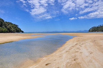 Beach and shoreline at Abel Tasman National Park, New Zealand