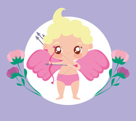 Baby cupid cartoon vector design