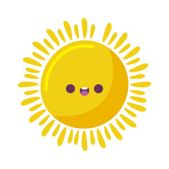 kawaii sun cartoon vector design