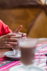 chocolate caliente en Bariloche