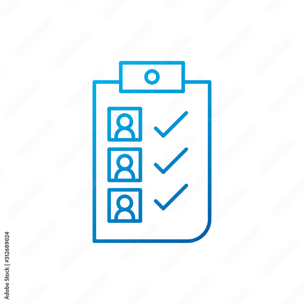 Aufkleber isolated data document with check marks vector design