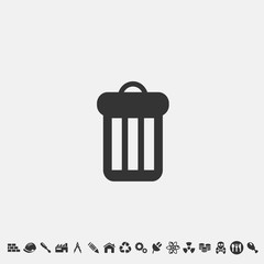 trash can icon vector for web and graphic design